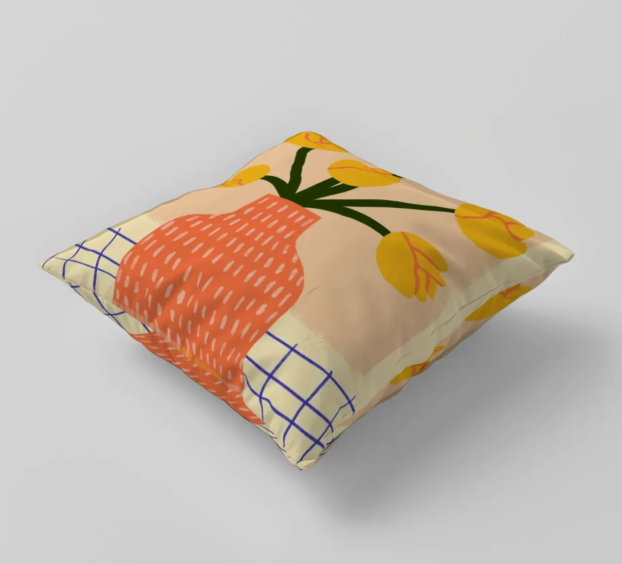 Golden decorative cushion by Pure