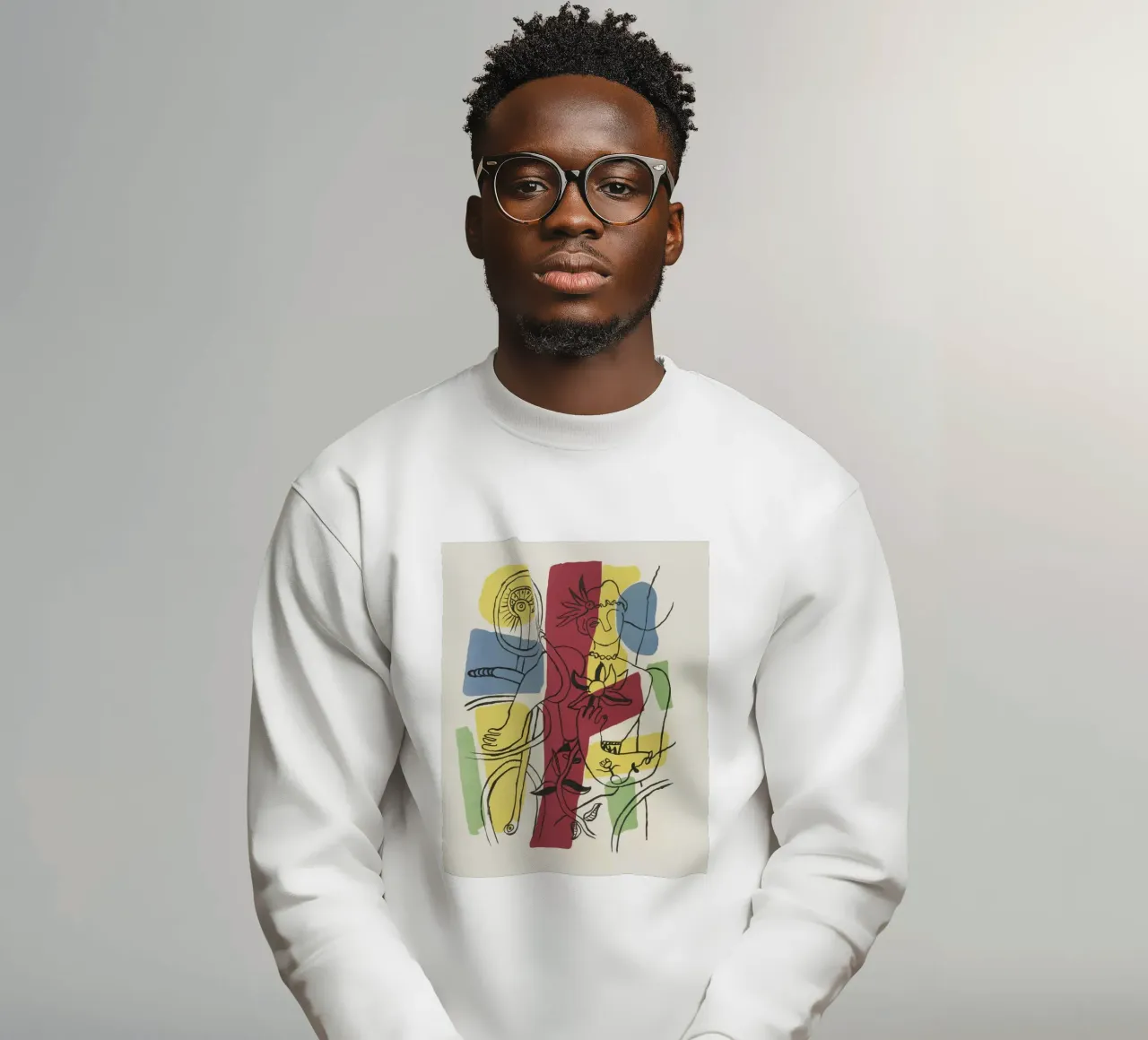 F. Léger "Cirque" - Abstract Acrobat Post-Cubism Print Sweatshirt von NorwesClub