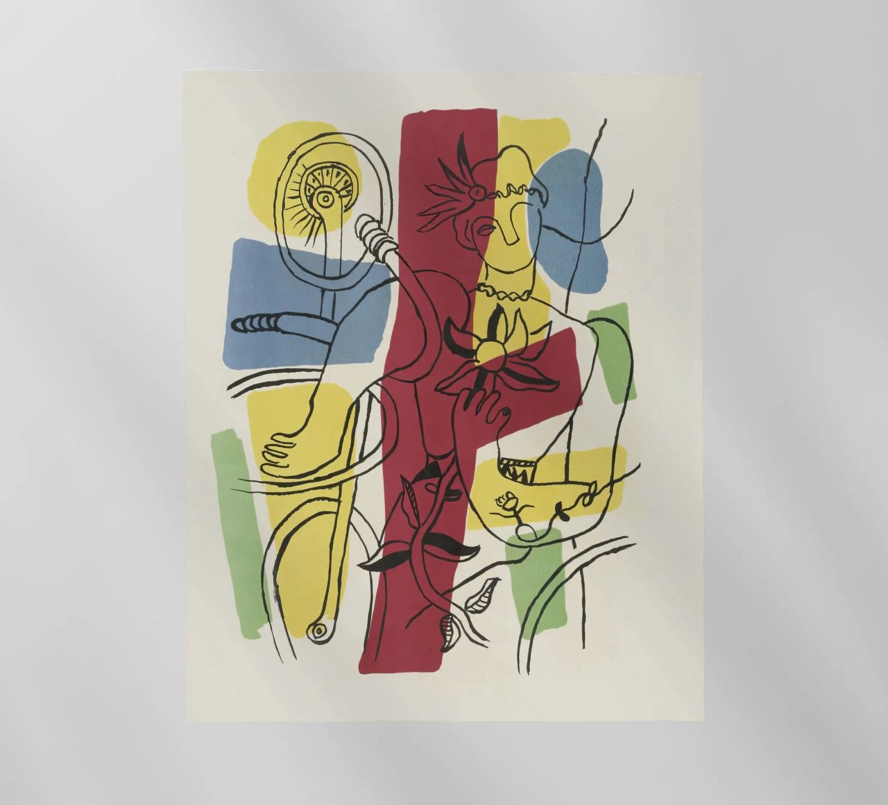 F. Léger "Cirque" - Stampa astratta di un acrobata del post-cubismo pellicola backlit da NorwesClub