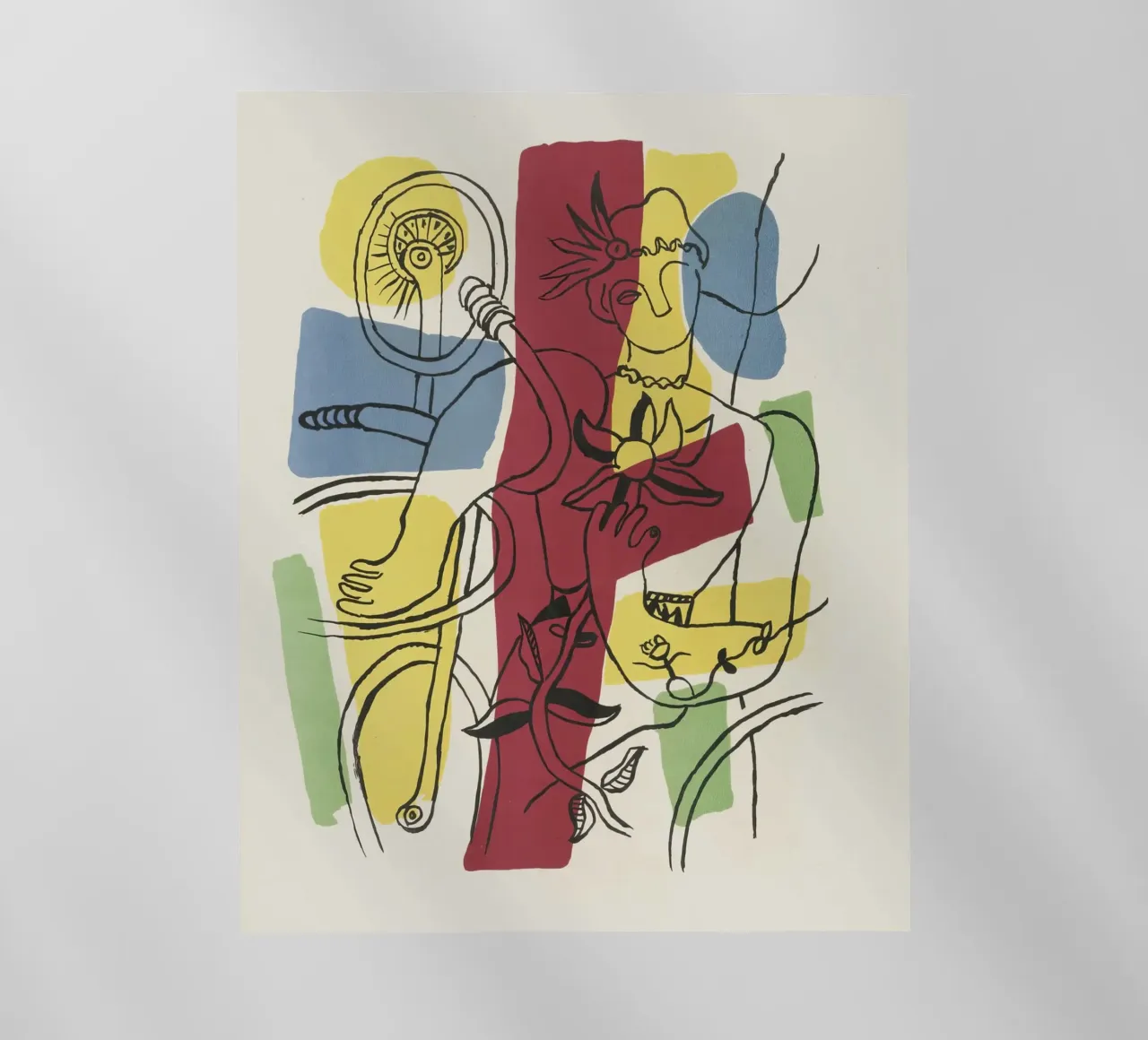 F. Léger "Cirque" - Abstract Acrobat Post-Cubism Print Backlit Folie von NorwesClub