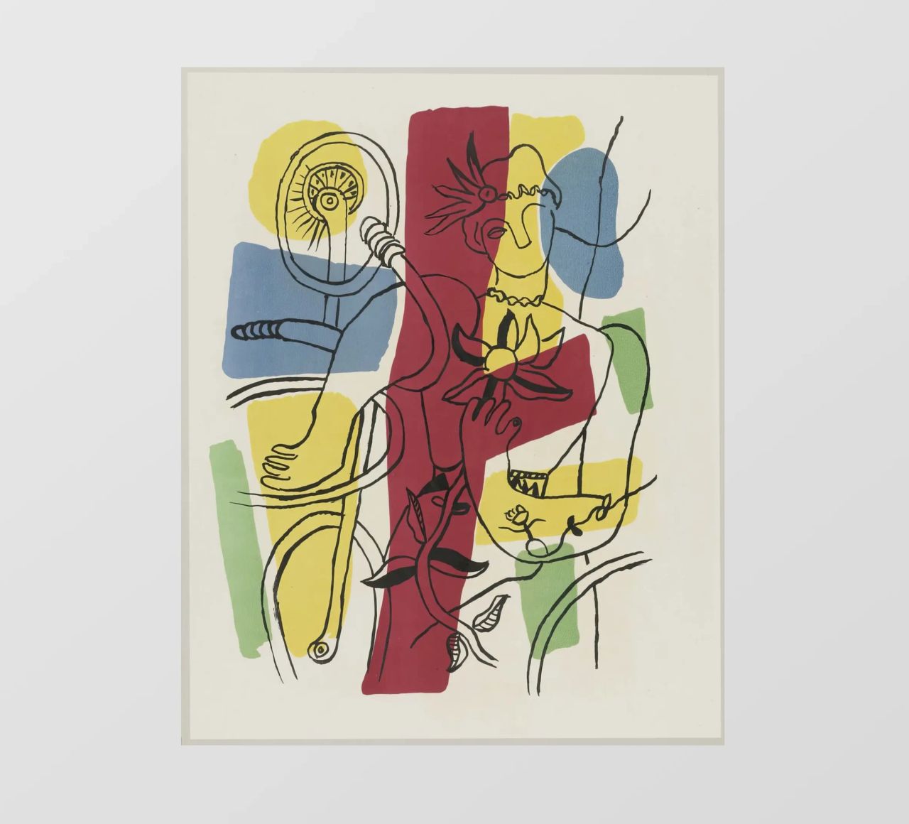 F. Léger "Cirque" - Stampa astratta di un acrobata del post-cubismo pellicola backlit da NorwesClub