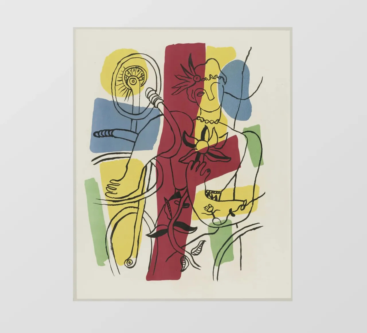 F. Léger "Cirque" - Abstract Acrobat Post-Cubism Print Backlit Folie von NorwesClub