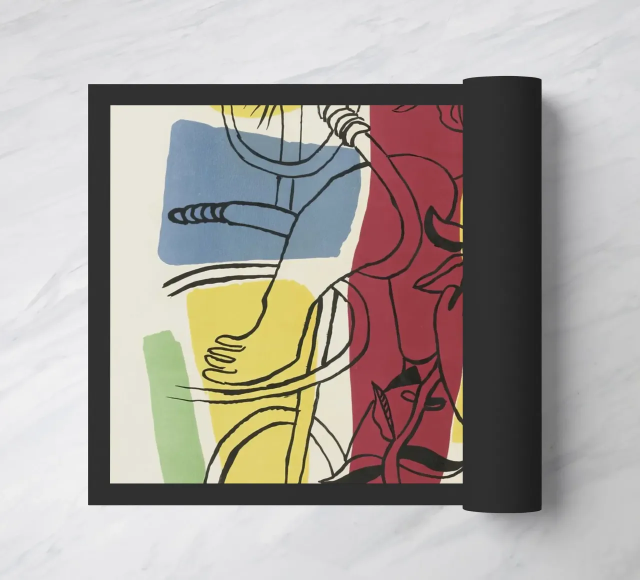 F. Léger "Cirque" - Abstract Acrobat Post-Cubism Print paillasson de NorwesClub