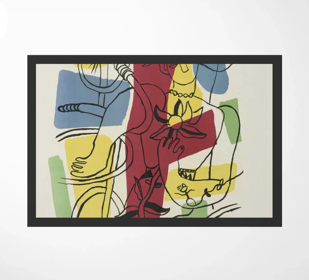 F. Léger "Cirque" - Abstract Acrobat Post-Cubism Print paillasson de NorwesClub