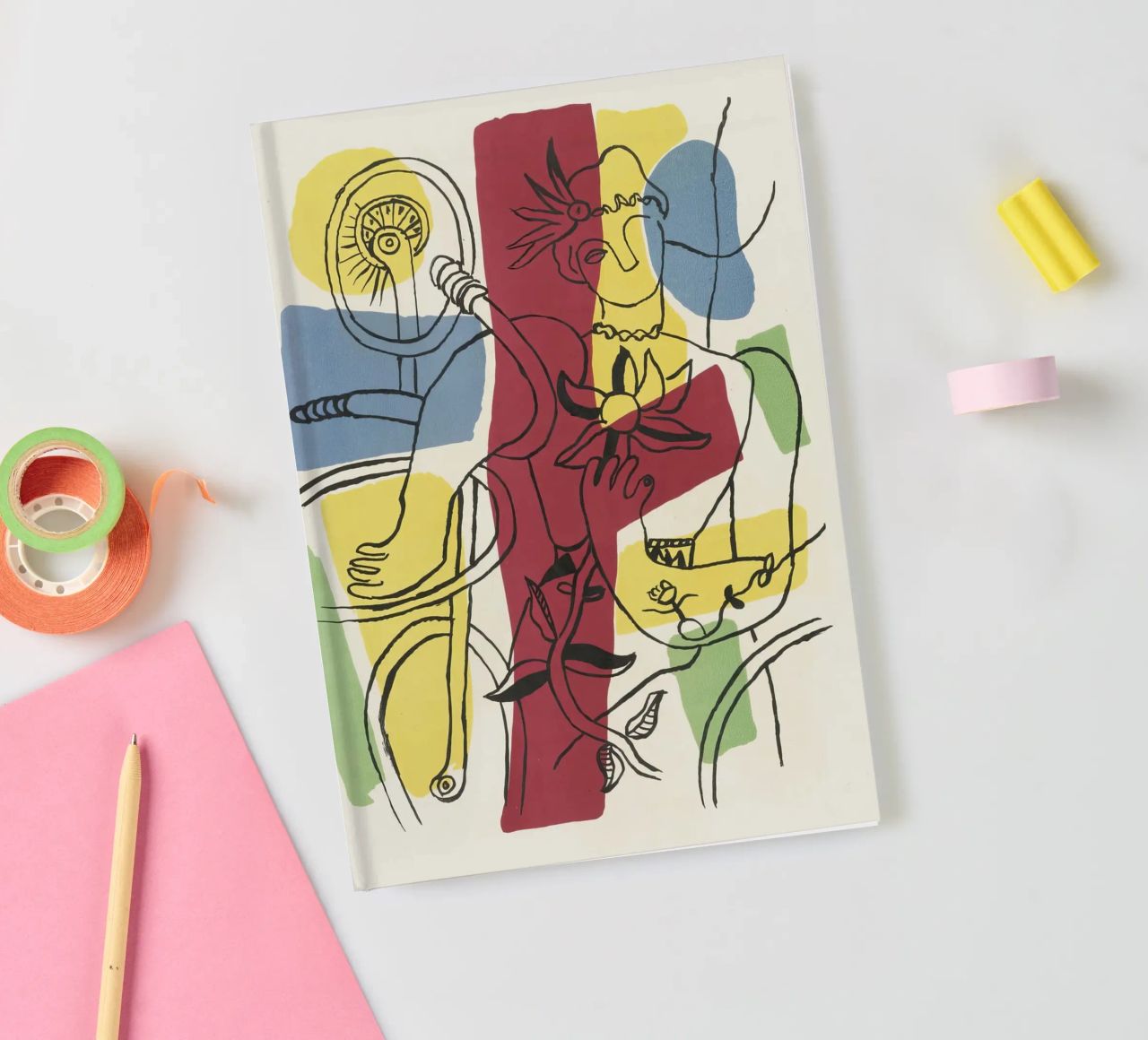 F. Léger "Cirque" - Abstract Acrobat Post-Cubism Print notebook by NorwesClub