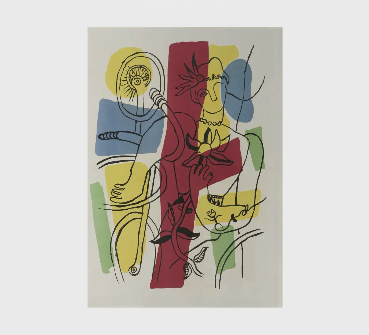 F. Léger "Cirque" - Abstract Acrobat Post-Cubism Print Notizbuch von NorwesClub