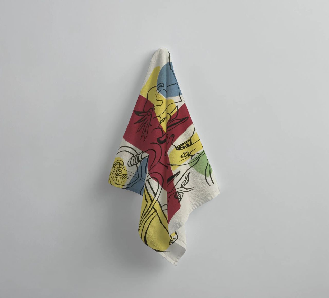 F. Léger "Cirque" - Abstract Acrobat Post-Cubism Print Handtuch von NorwesClub