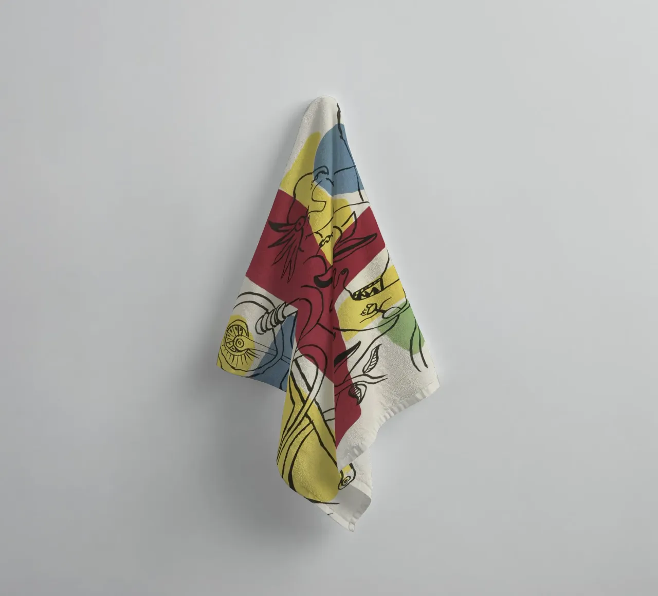 F. Léger "Cirque" - Abstract Acrobat Post-Cubism Print Handtuch von NorwesClub