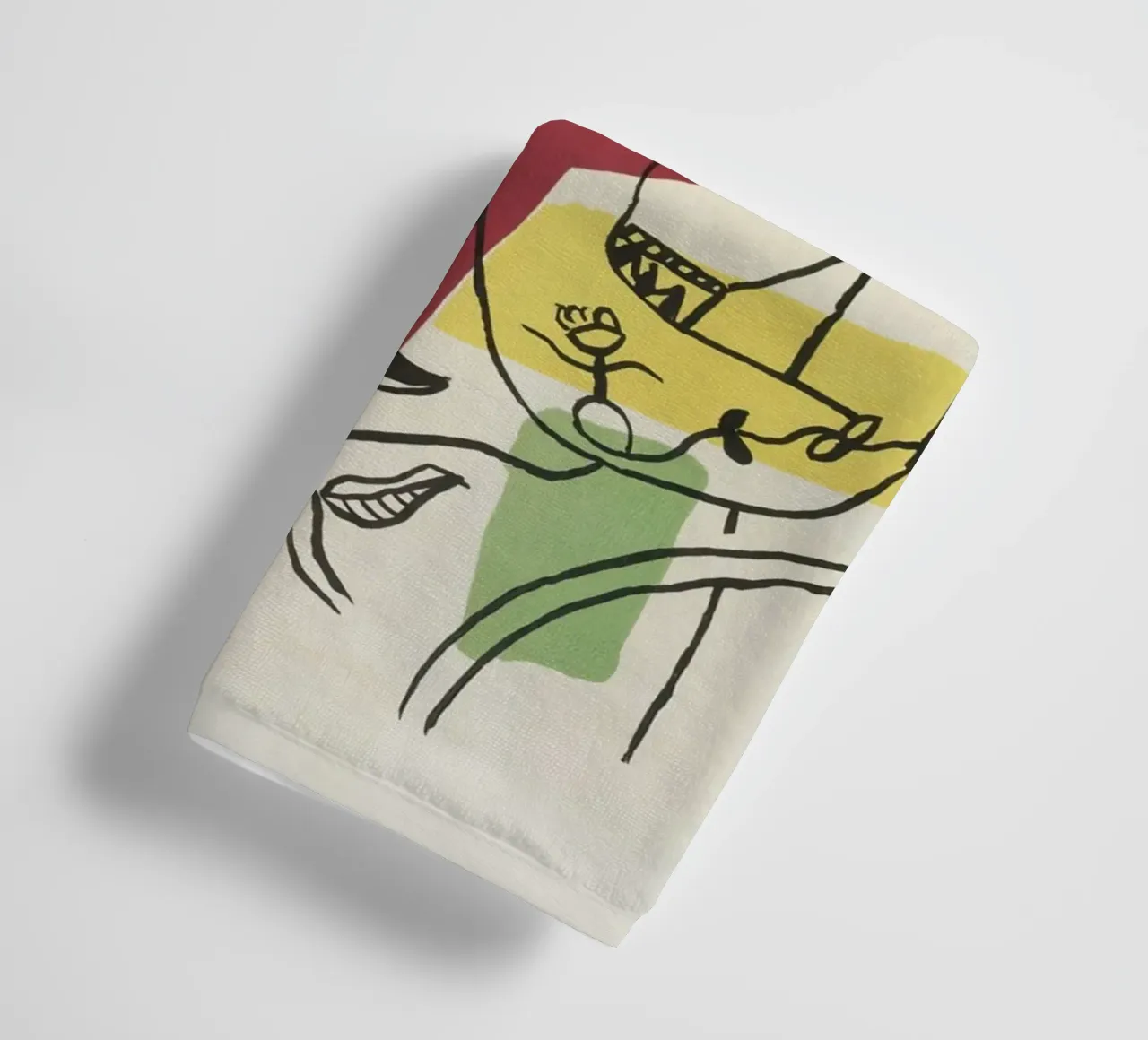 F. Léger "Cirque" - Abstract Acrobat Post-Cubism Print Handtuch von NorwesClub