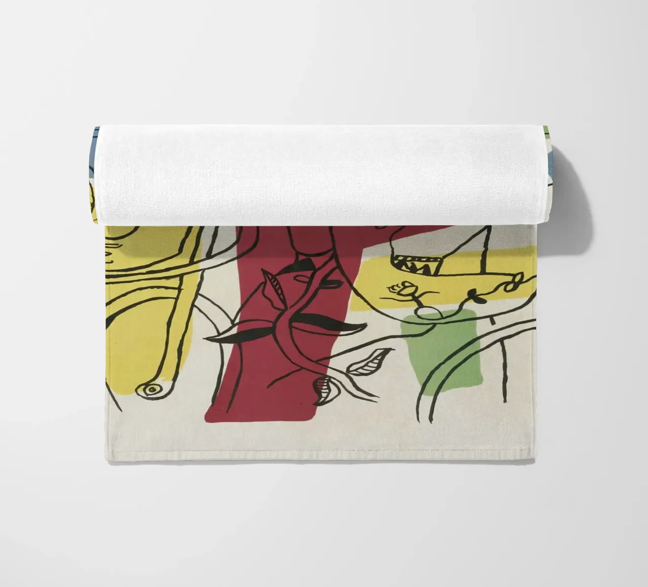 F. Léger "Cirque" - Abstract Acrobat Post-Cubism Print beach towel by NorwesClub