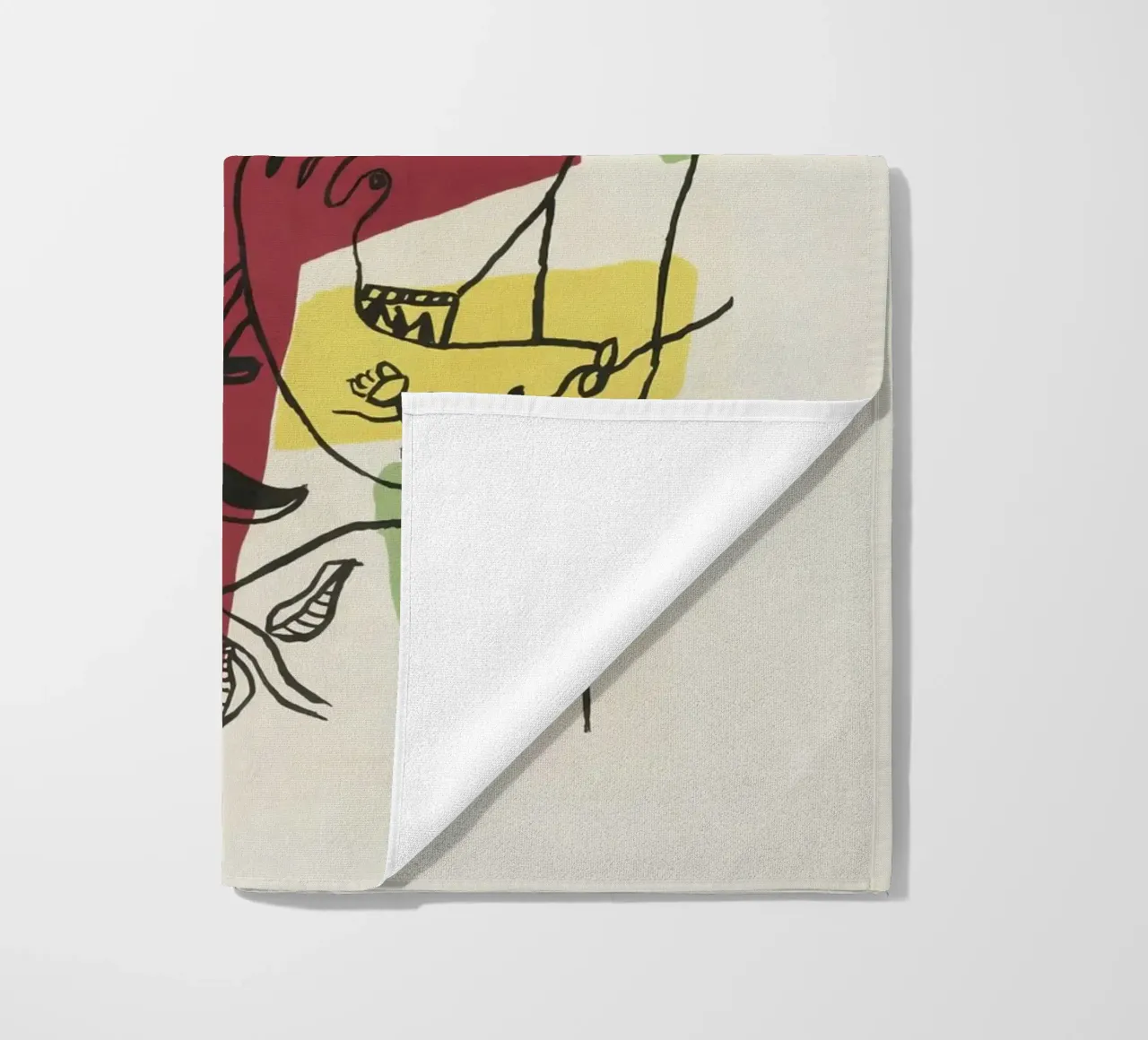 F. Léger "Cirque" - Abstract Acrobat Post-Cubism Print beach towel by NorwesClub
