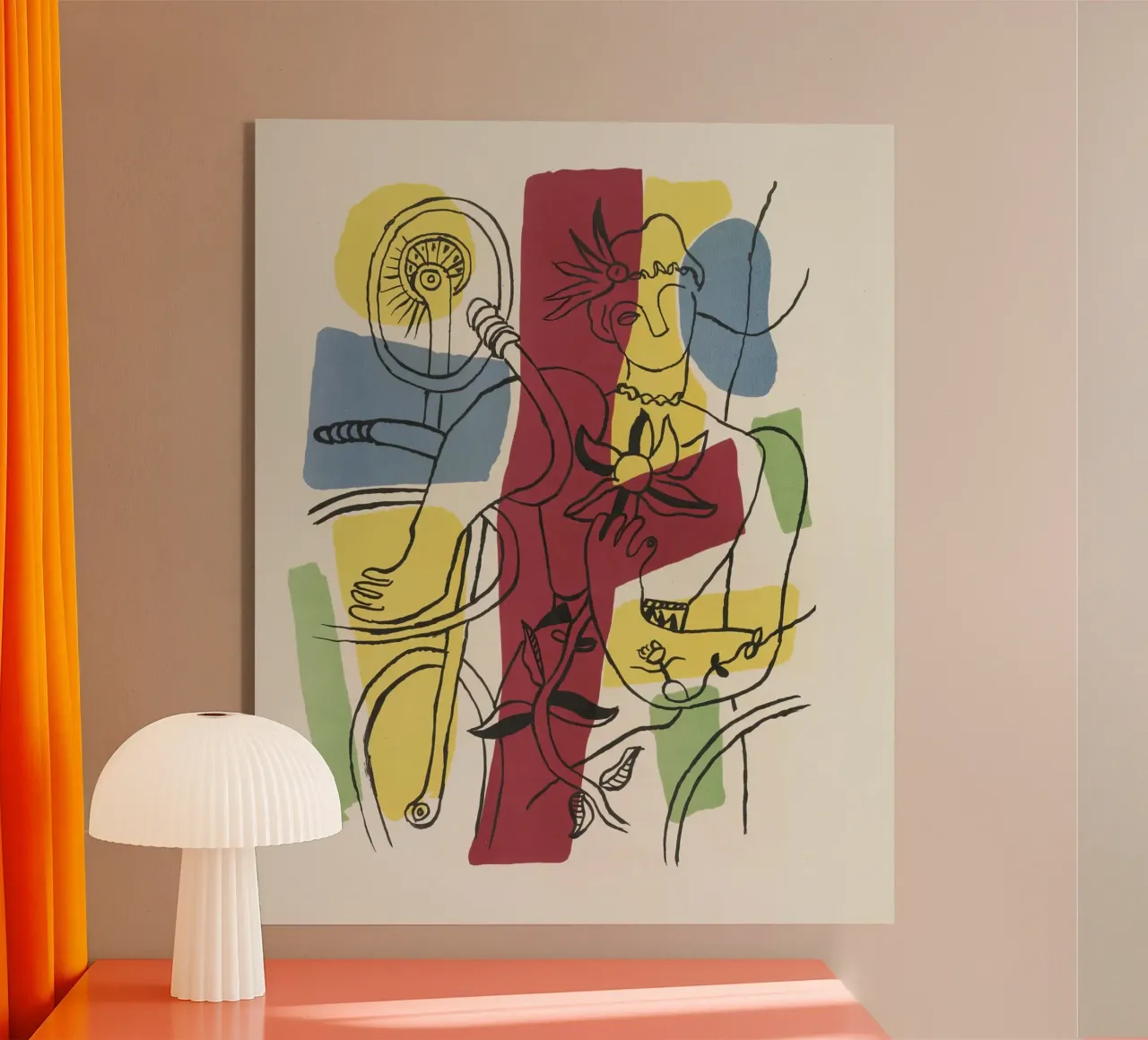 F. Léger "Cirque" - Abstract Acrobat Post-Cubism Print Acryl-Glas von NorwesClub