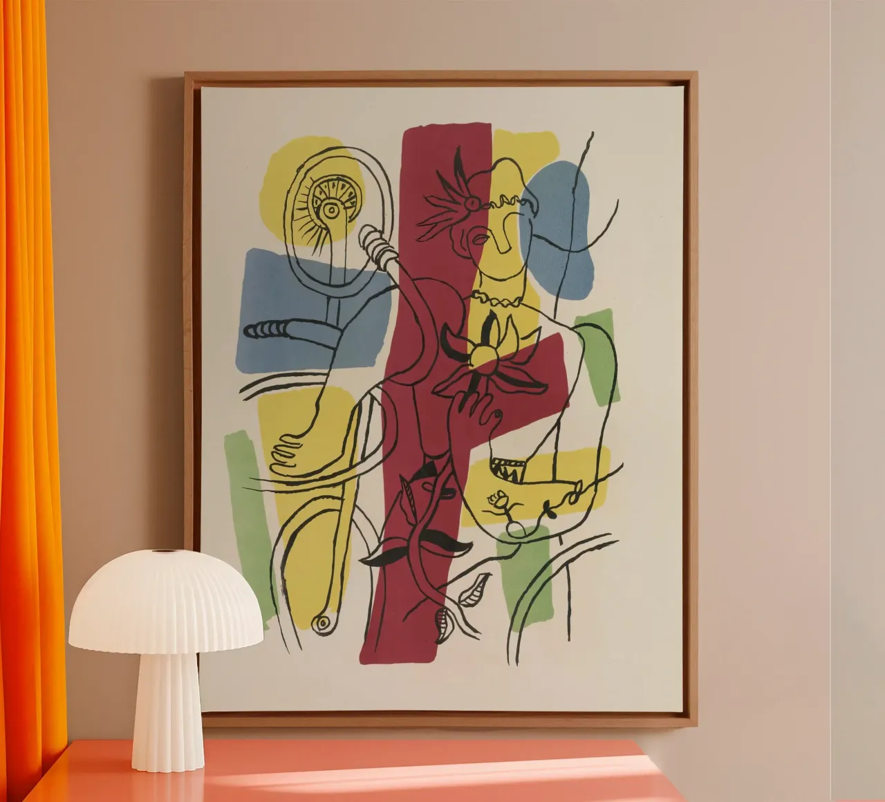 F. Léger "Cirque" - Abstract Acrobat Post-Cubism Print toile de NorwesClub