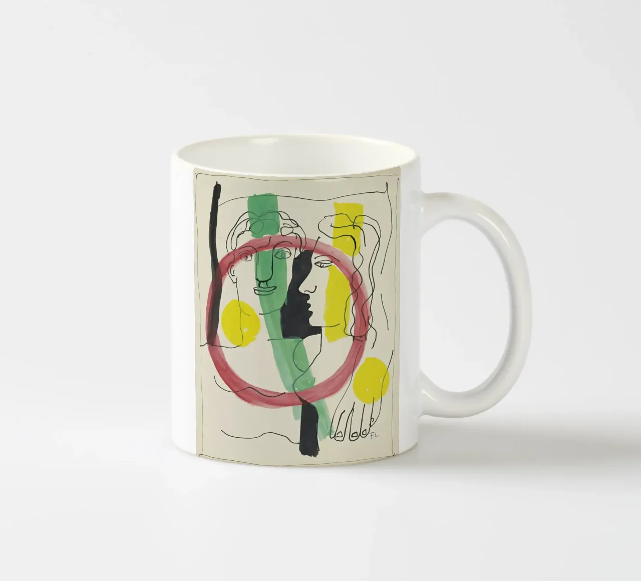 F. Léger "L'Amour nous annule" - Modernismo astratto dell'amore Pri tazza in ceramica da NorwesClub