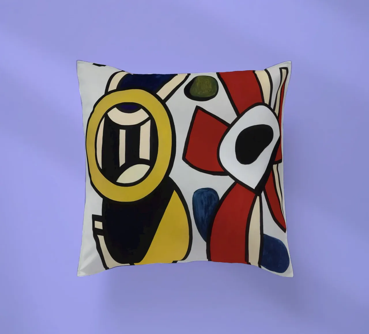 F. Léger "Red Star" - Abstract Shapes Modernism Art Print decorative cushion by NorwesClub