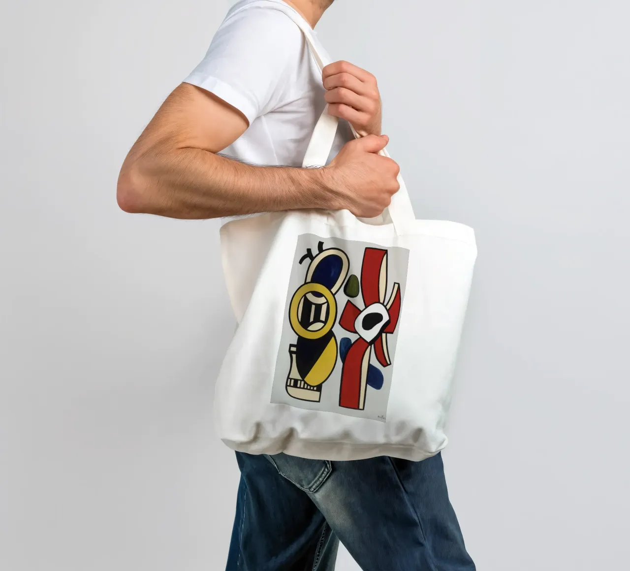 F. Léger "Red Star" - Abstract Shapes Modernism Art Print tote bag de NorwesClub