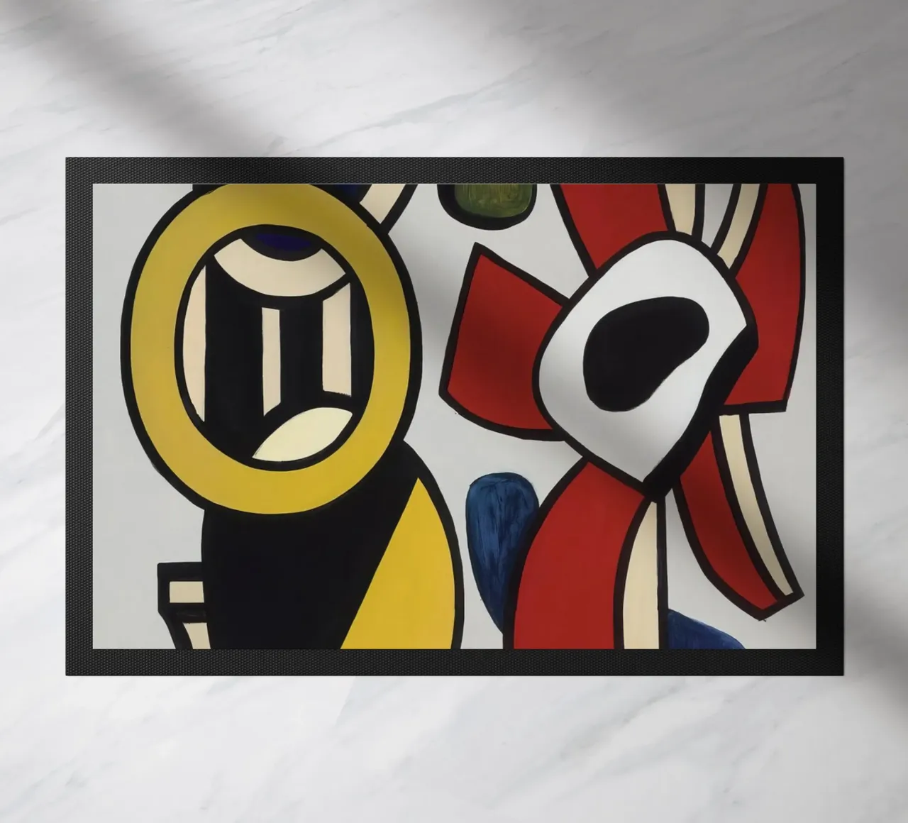 F. Léger "Red Star" - Abstract Shapes Modernism Art Print felpudo de NorwesClub