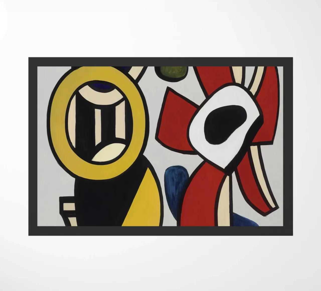 F. Léger "Red Star" - Abstract Shapes Modernism Art Print felpudo de NorwesClub