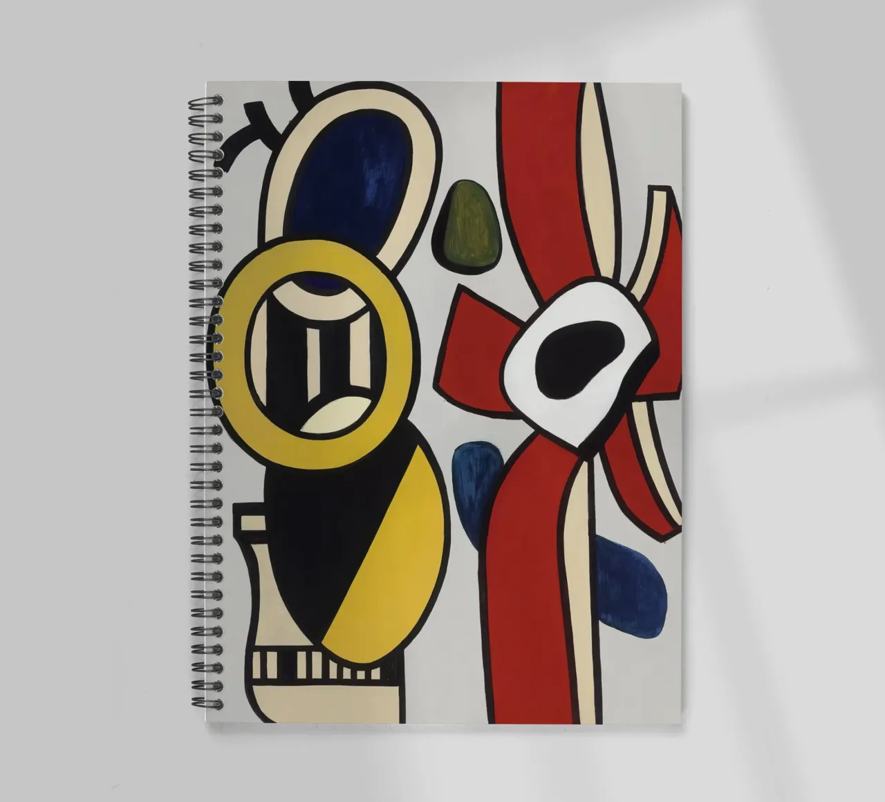 F. Léger "Red Star" - Abstract Shapes Modernism Art Print spiral notebook by NorwesClub