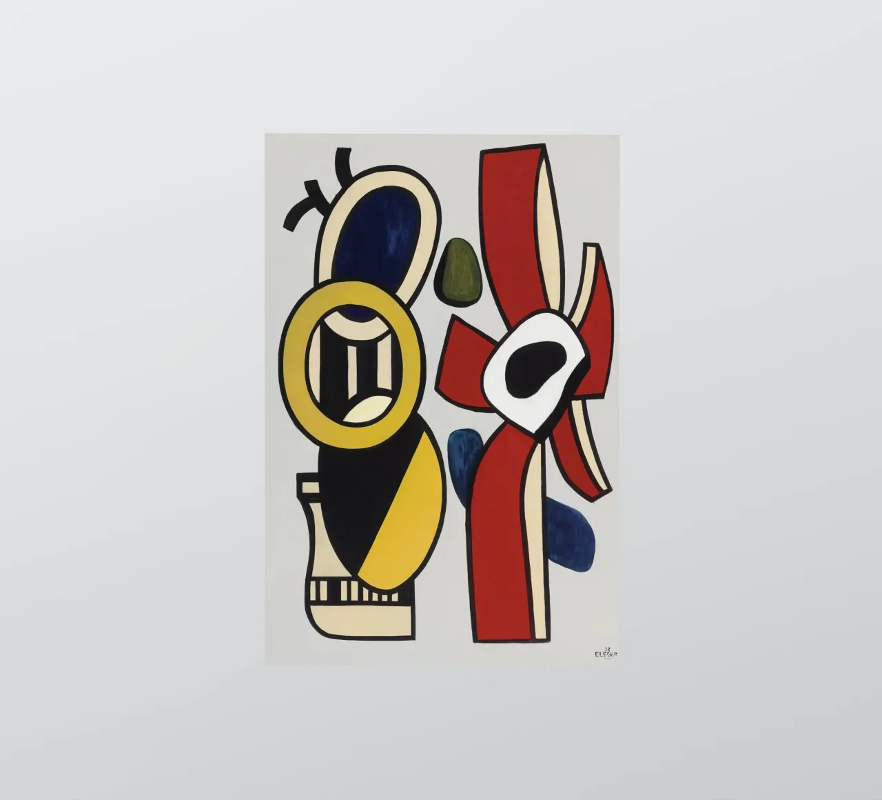 F. Léger "Red Star" - Abstract Shapes Modernism Art Print pegatina de NorwesClub