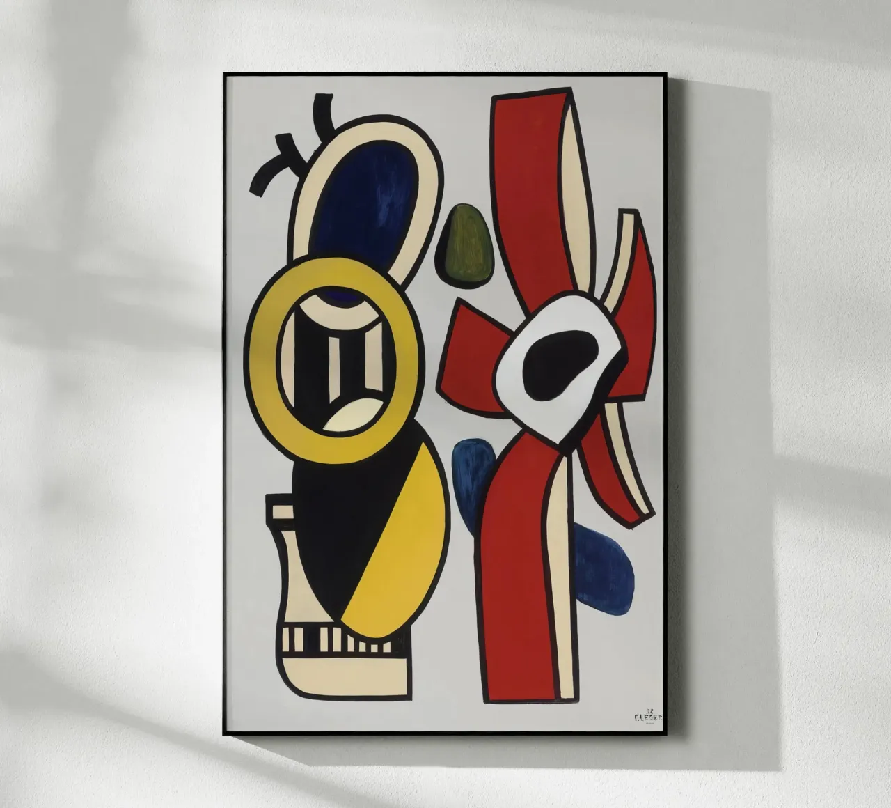 F. Léger "Red Star" - Abstract Shapes Modernism Art Print metacrilato de NorwesClub