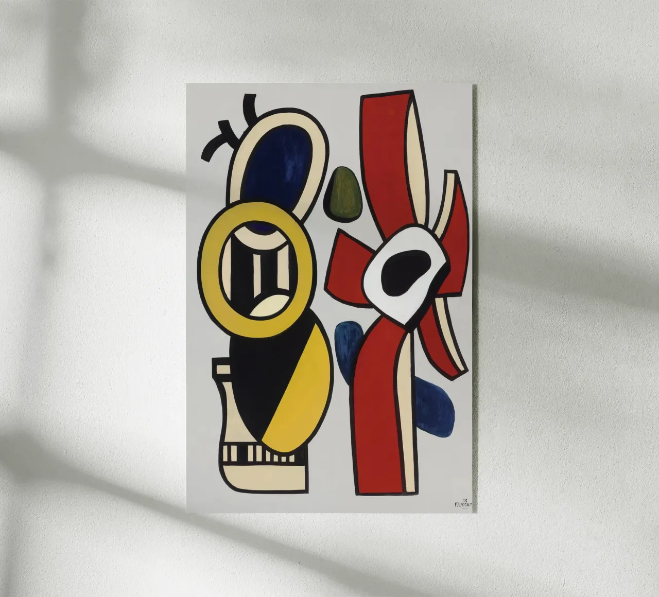 F. Léger "Red Star" - Abstract Shapes Modernism Art Print metacrilato de NorwesClub