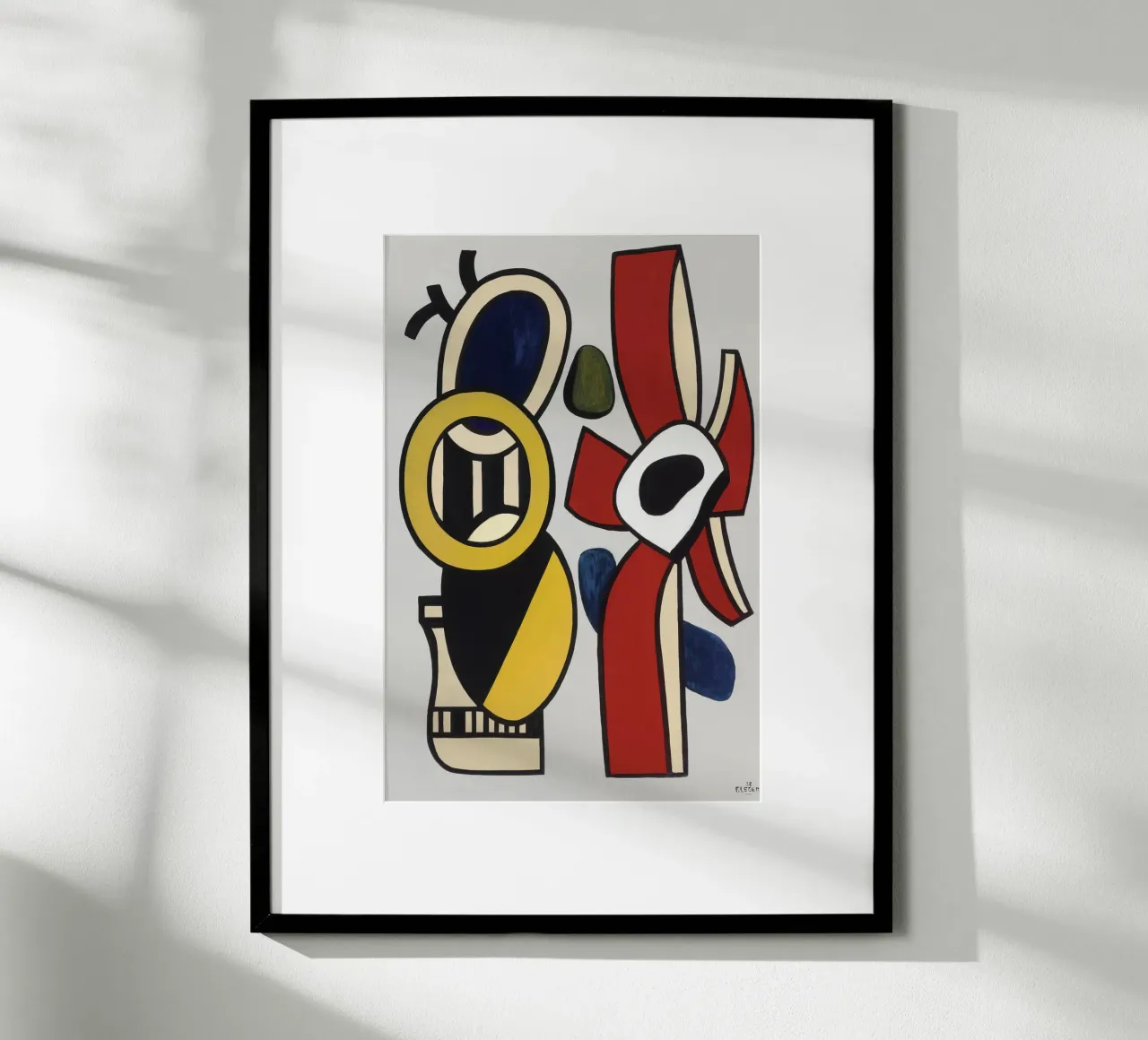 F. Léger "Stella rossa" - Forme astratte Modernismo Stampa d'arte poster da NorwesClub