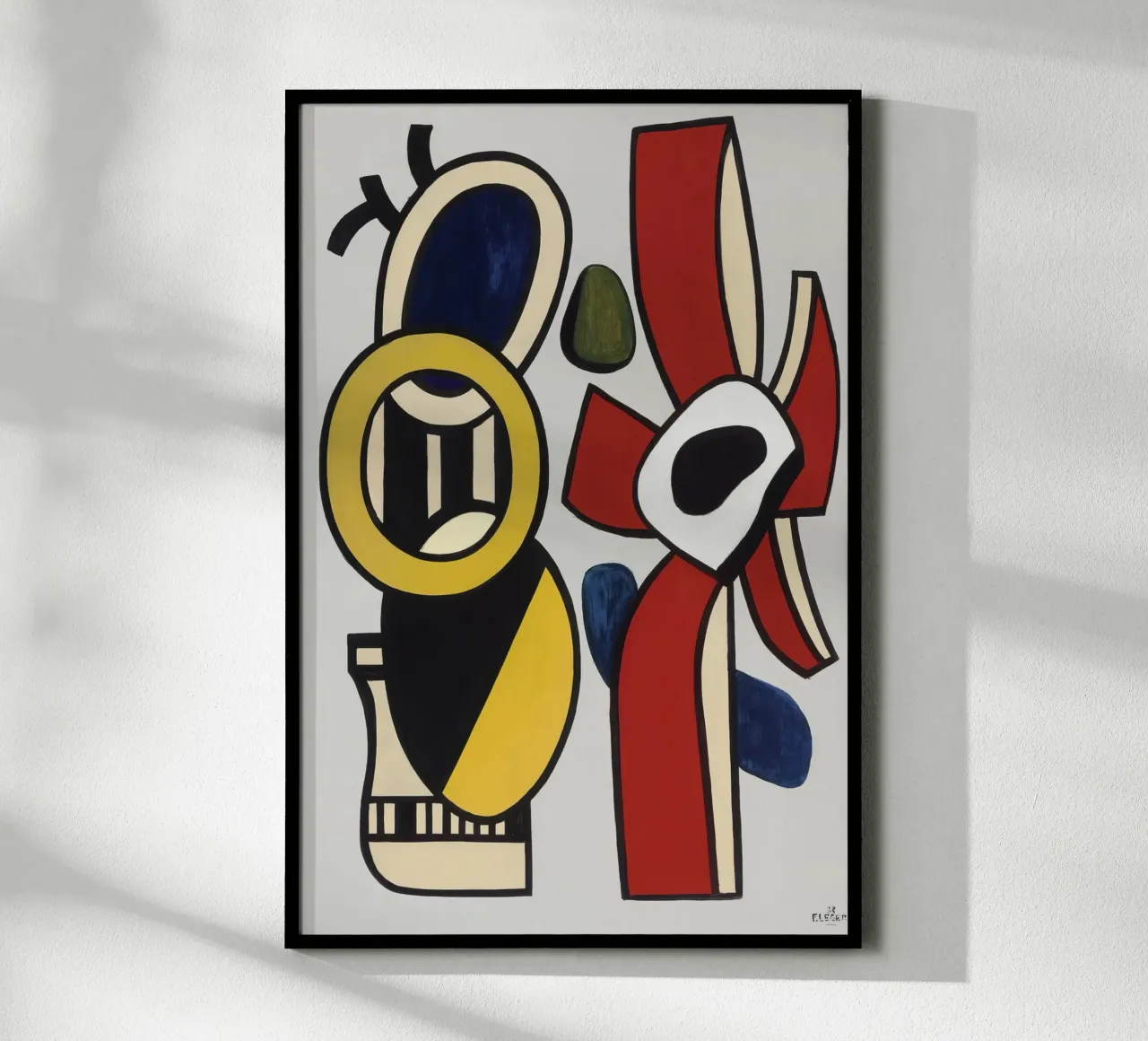 F. Léger "Stella rossa" - Forme astratte Modernismo Stampa d'arte poster da NorwesClub