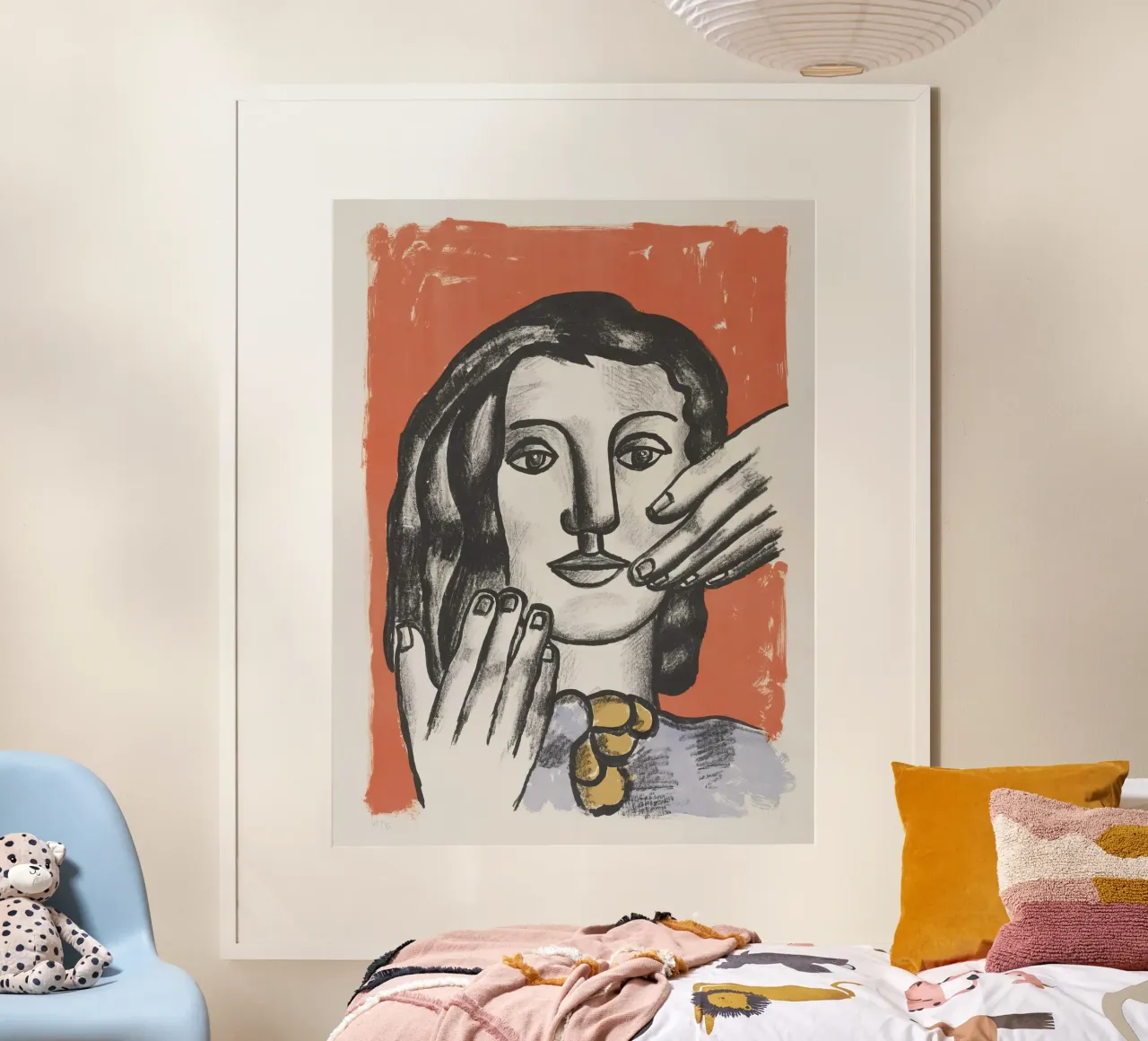 F. Léger "La Grande Margot" - Ausdrucksstarkes Porträt Modernismus Poster von NorwesClub
