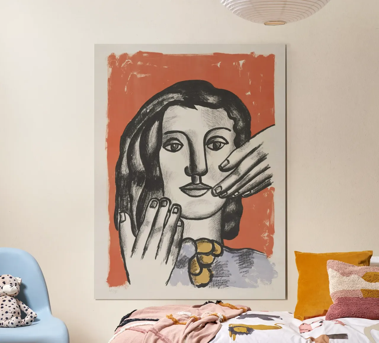 F. Léger "La Grande Margot" - Ausdrucksstarkes Porträt Modernismus Poster von NorwesClub