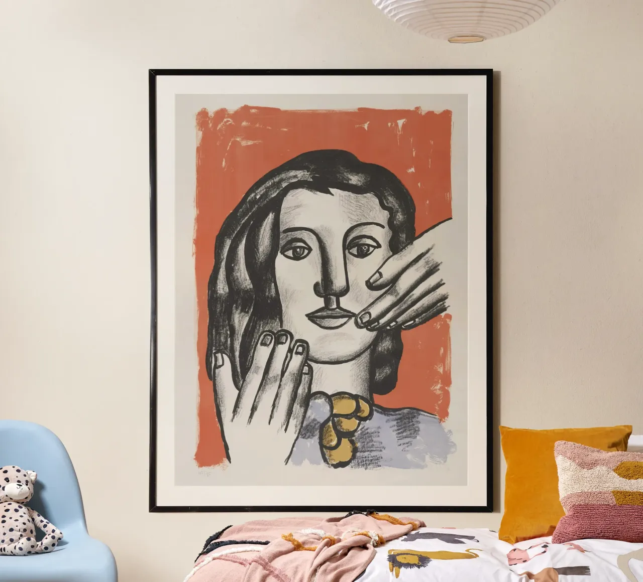 F. Léger "La Grande Margot" - Ausdrucksstarkes Porträt Modernismus Poster von NorwesClub