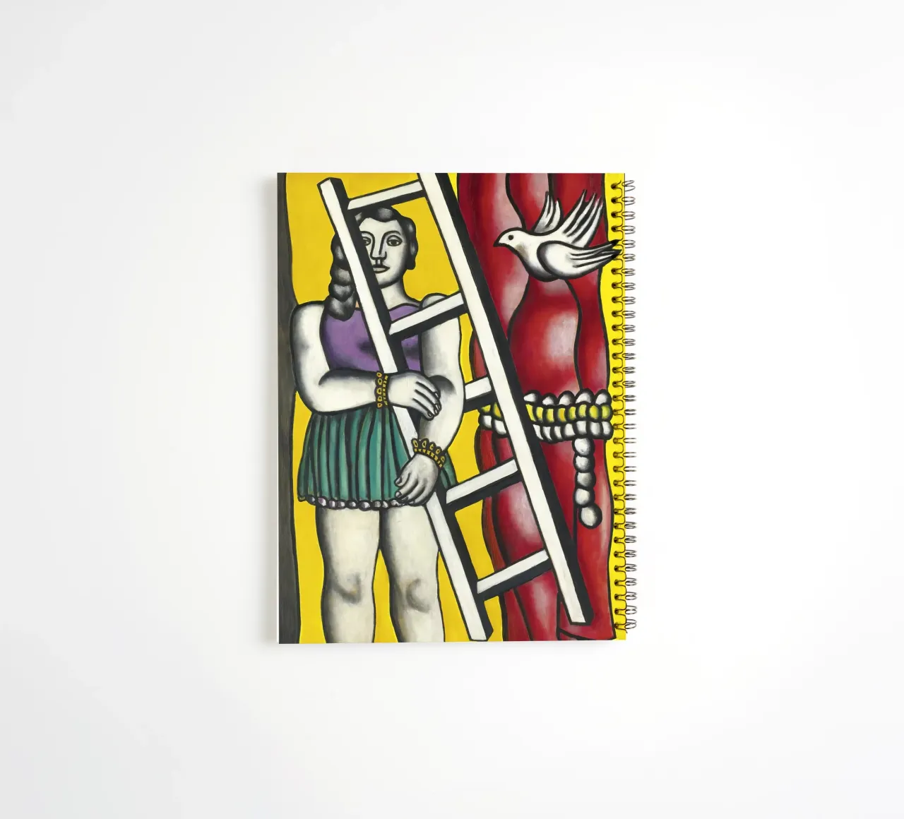 Fernand Léger Arte circense cubista: Ragazza vibrante con scala e diario ad anelli da NorwesClub