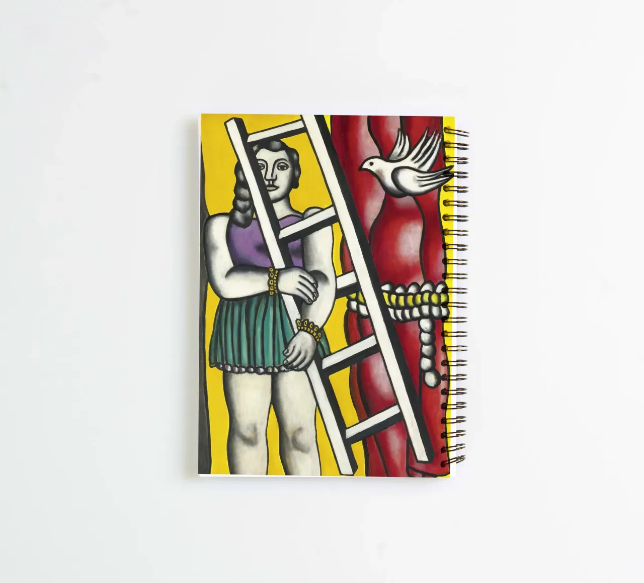 Fernand Léger Arte circense cubista: Ragazza vibrante con scala e diario ad anelli da NorwesClub