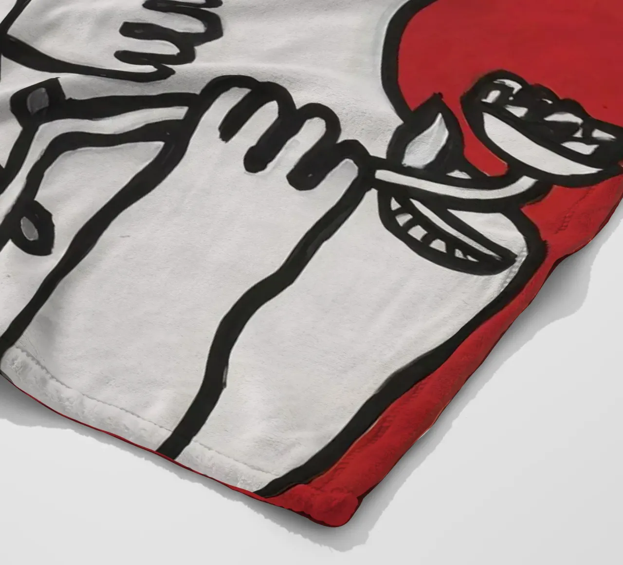 La gioia di vivere di Fernand Léger: Figure in grassetto, sfondo rosso coperta in pile da NorwesClub