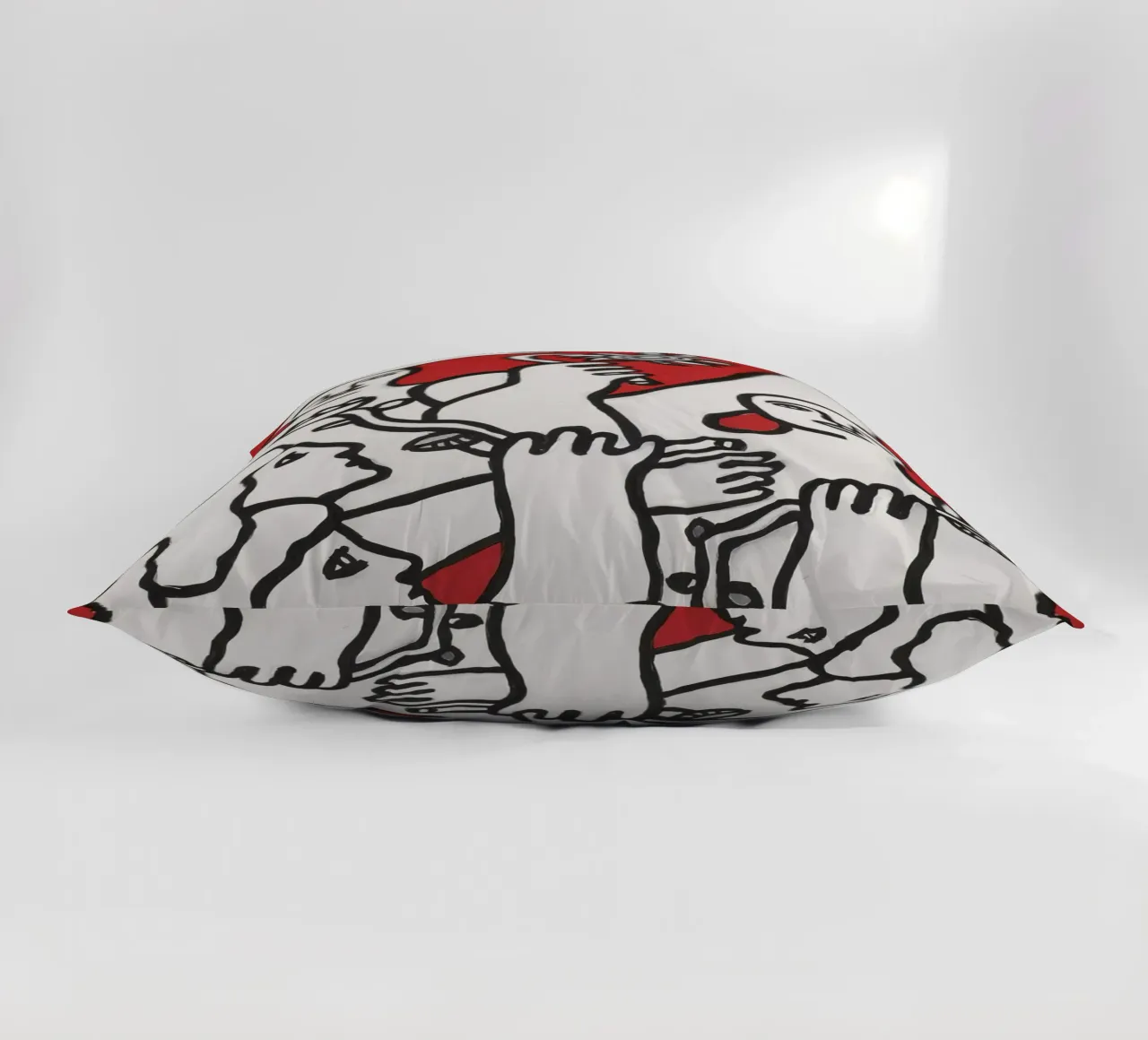 La gioia di vivere di Fernand Léger: Figure in grassetto, sfondo rosso cuscino da NorwesClub