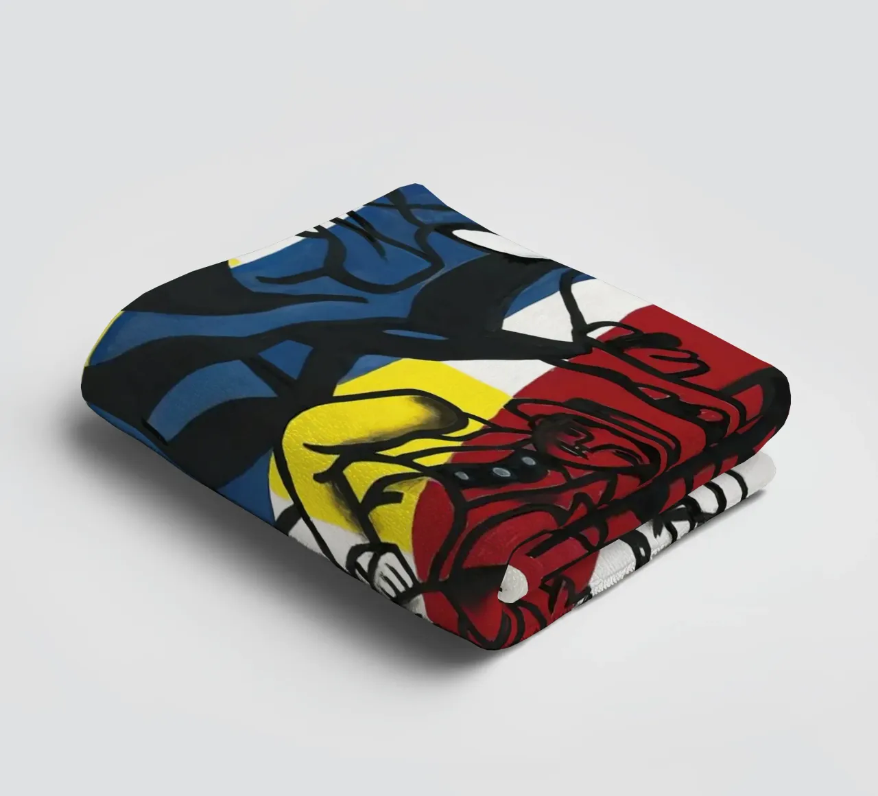 Fernand Léger: Countryside Outing, Bold Post-Cubist Landscap towel by NorwesClub