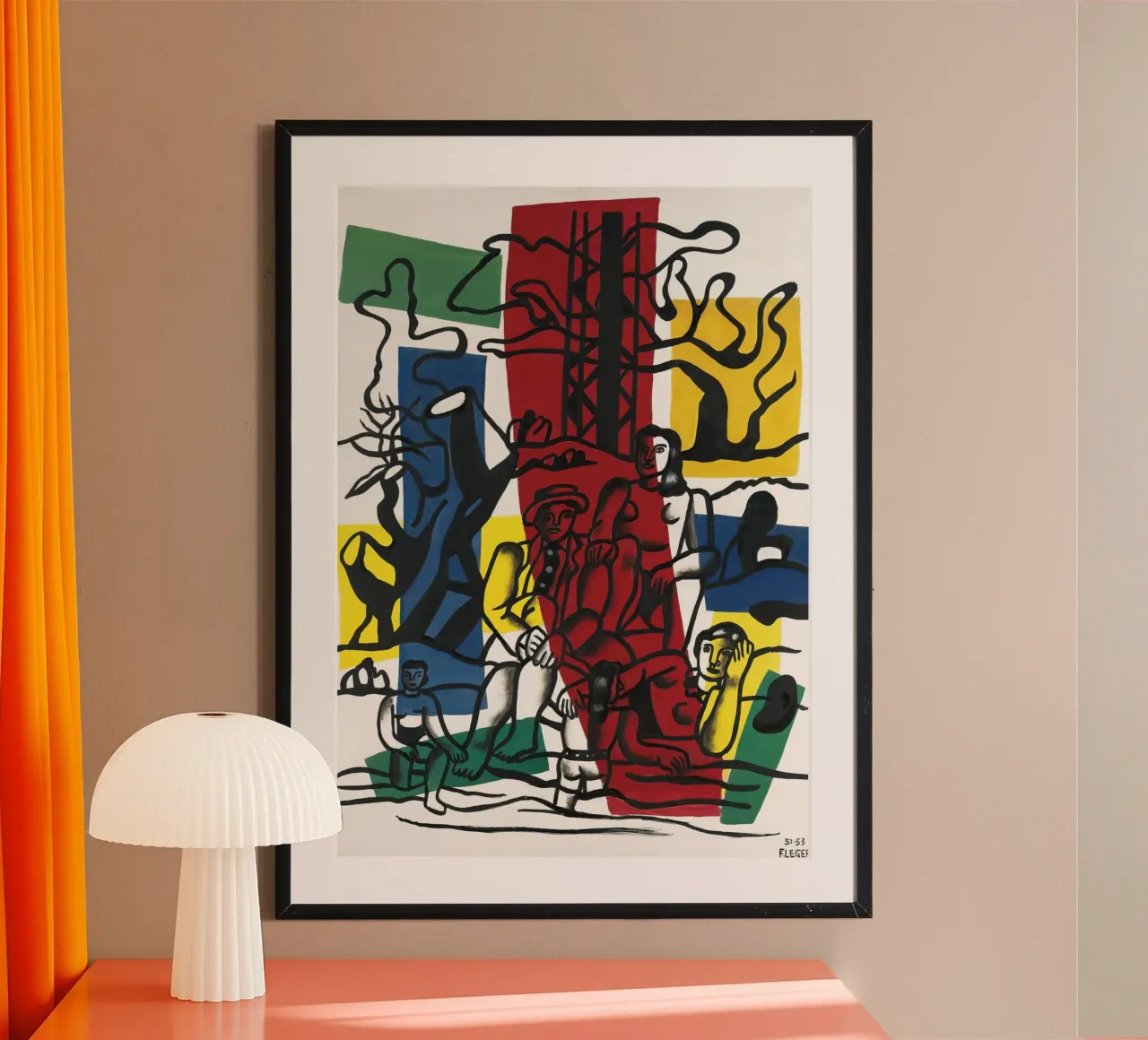 Fernand Léger: Gita in campagna, audace paesaggio post-cubista poster da NorwesClub