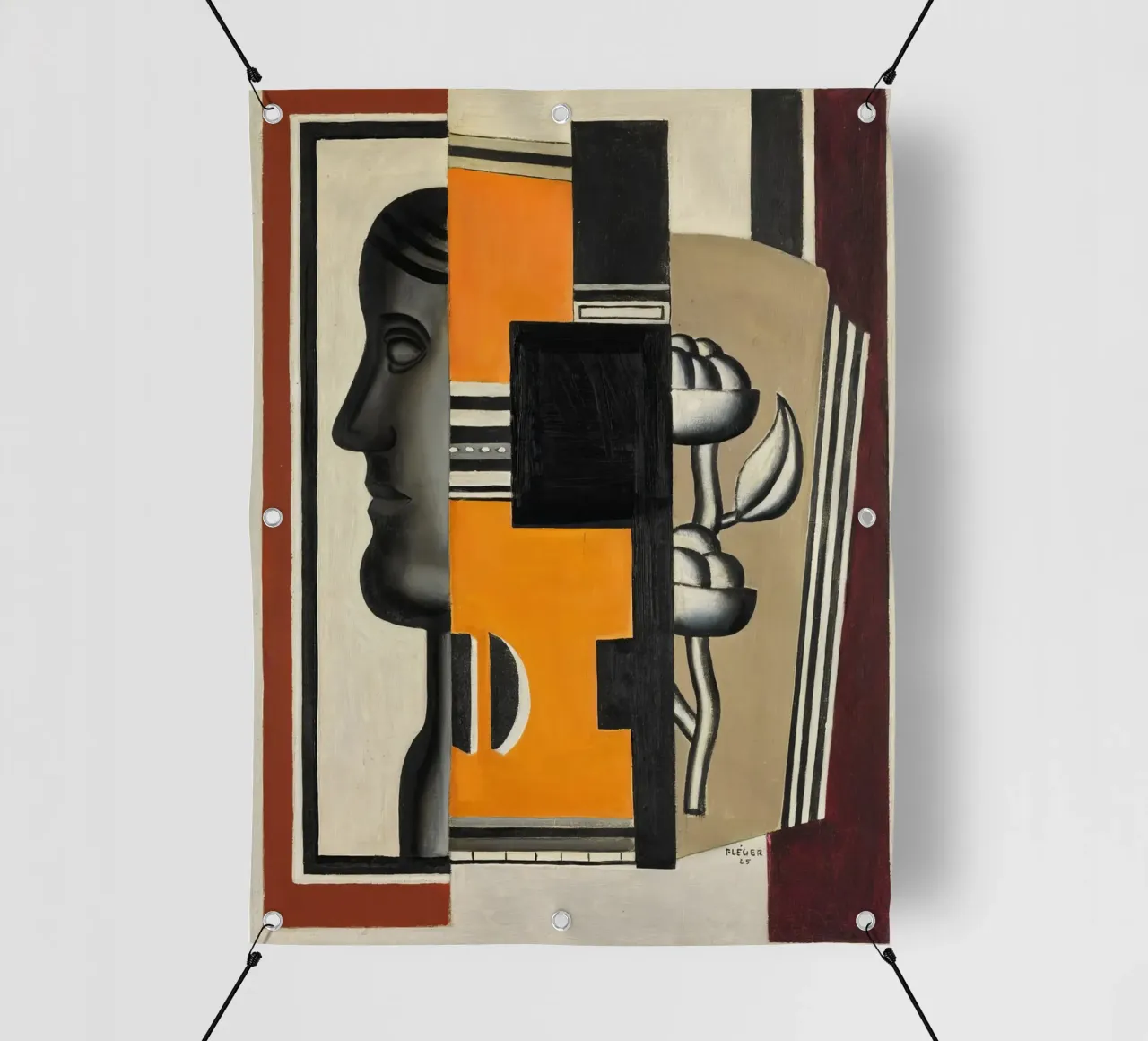 Il busto di Fernand Léger: Astrazione purista, 1925 Masterp telo in pvc da NorwesClub