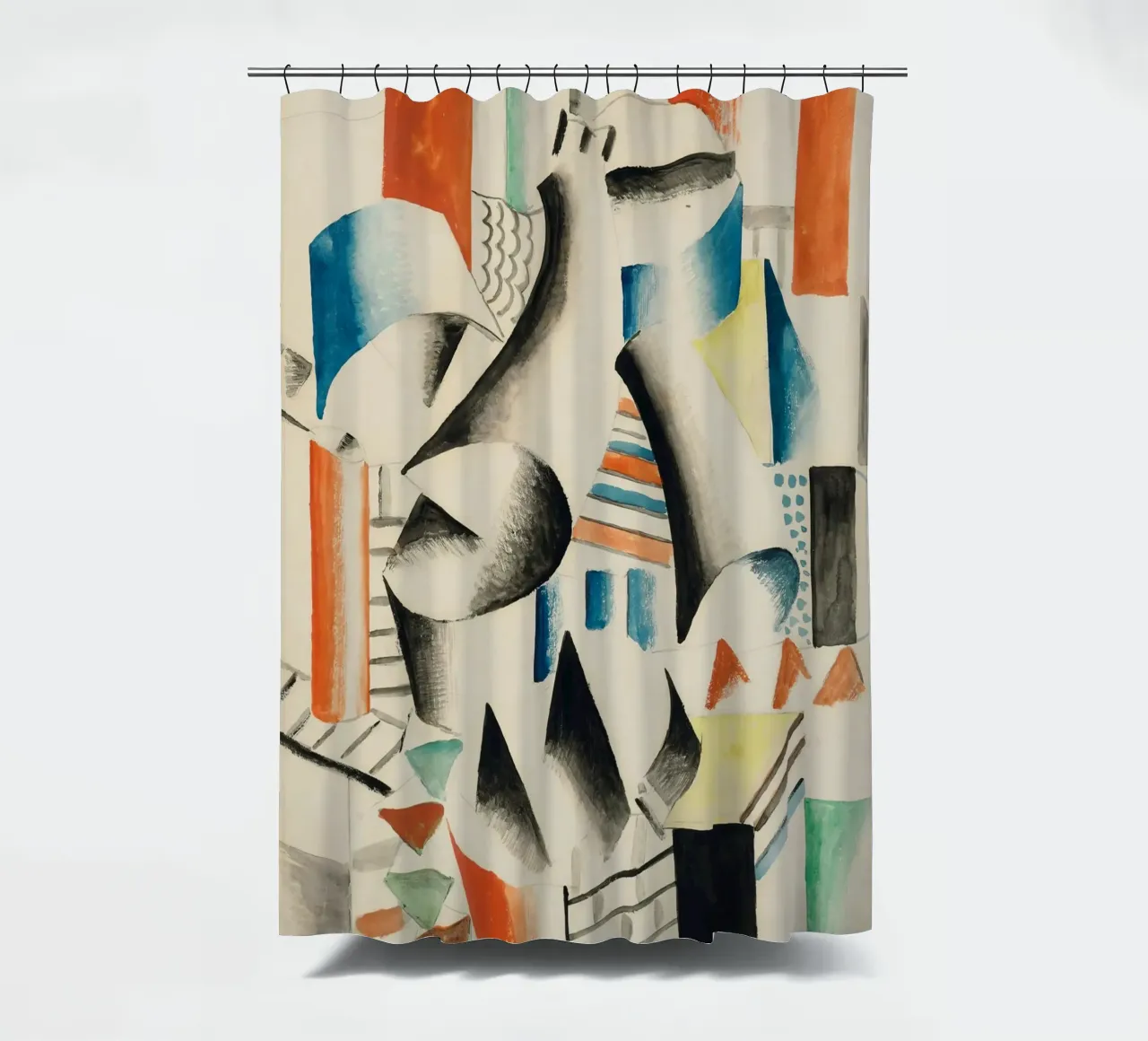 Fernand Léger: "Il massone" - Cubismo meccanico, 1918 Abstrac tenda da doccia da NorwesClub