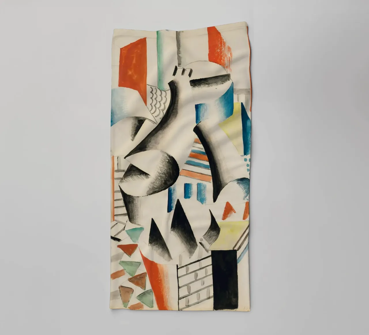 Fernand Léger: "Il massone" - Cubismo meccanico, 1918 Abstrac asciugamano da bagno da NorwesClub