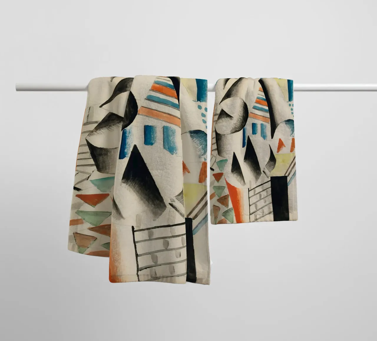 Fernand Léger: "Il massone" - Cubismo meccanico, 1918 Abstrac asciugamano da bagno da NorwesClub