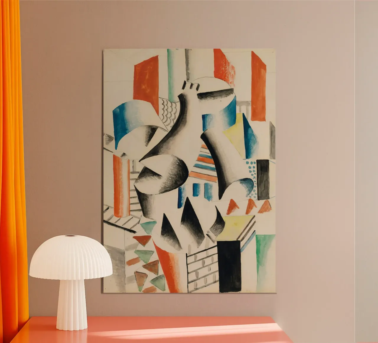 Fernand Léger: "Il massone" - Cubismo meccanico, 1918 Abstrac alluminio dibond da NorwesClub