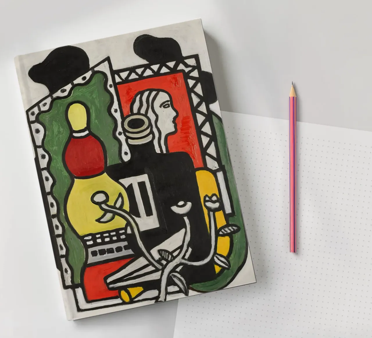 Fernand Léger: "The Black Vase" - Bold Post-Cubist Still Life notebook by NorwesClub