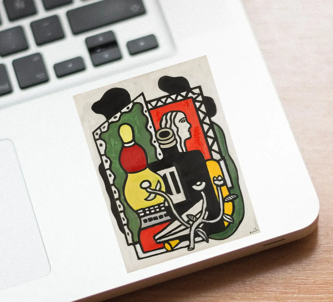 Fernand Léger: "The Black Vase" - Bold Post-Cubist Still Life sticker by NorwesClub