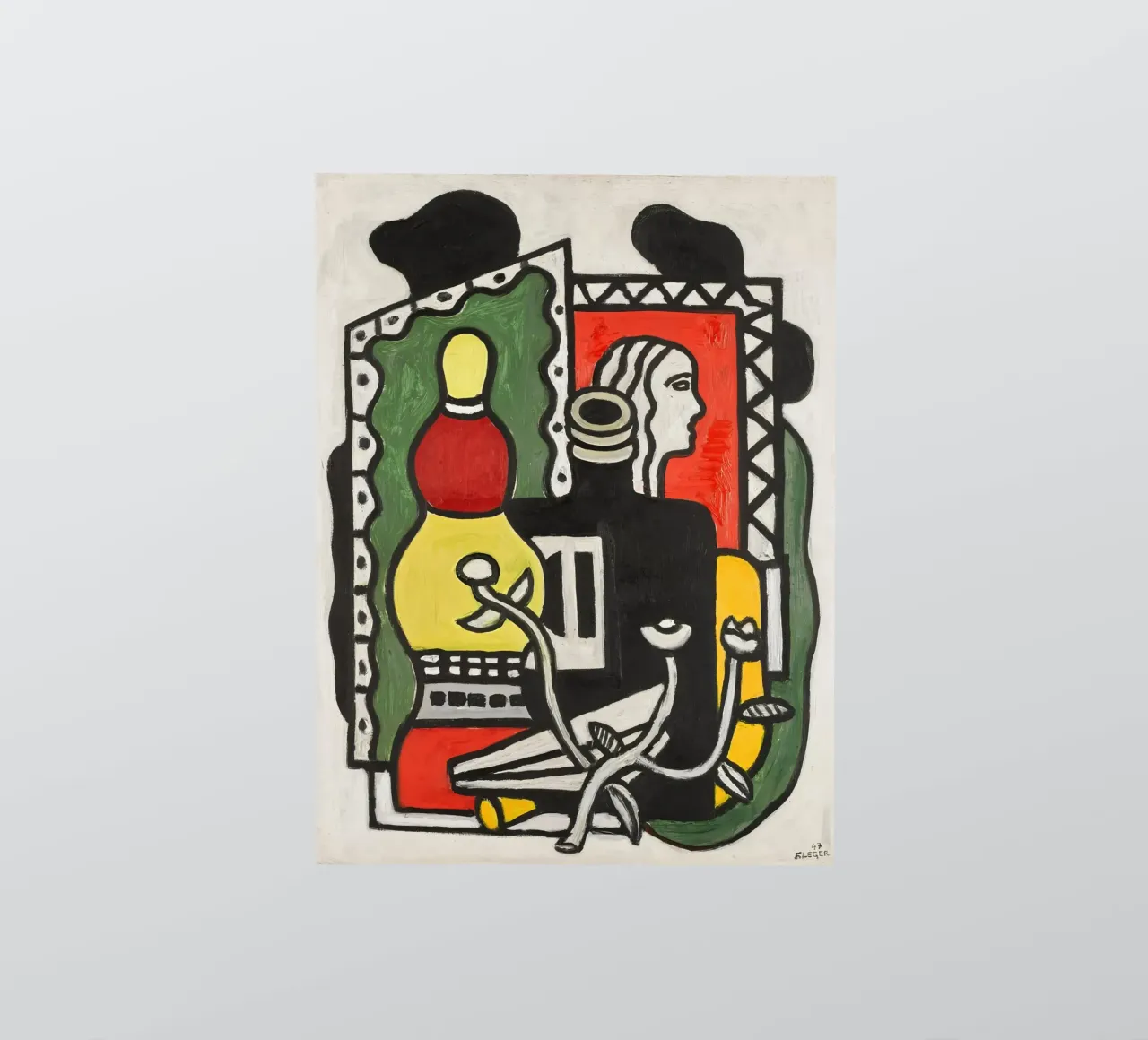Fernand Léger: "The Black Vase" - Bold Post-Cubist Still Life sticker by NorwesClub