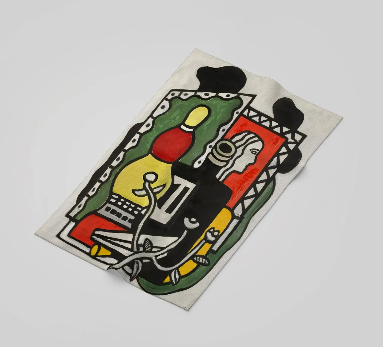 Fernand Léger: "Die schwarze Vase" - Kühnes postkubistisches Stillleben Strandtuch von NorwesClub
