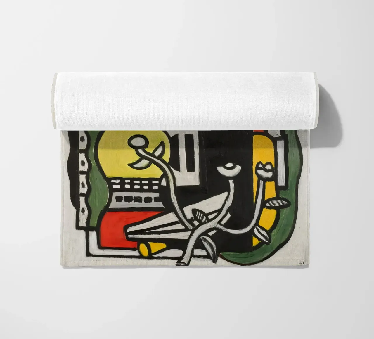 Fernand Léger: "Die schwarze Vase" - Kühnes postkubistisches Stillleben Strandtuch von NorwesClub
