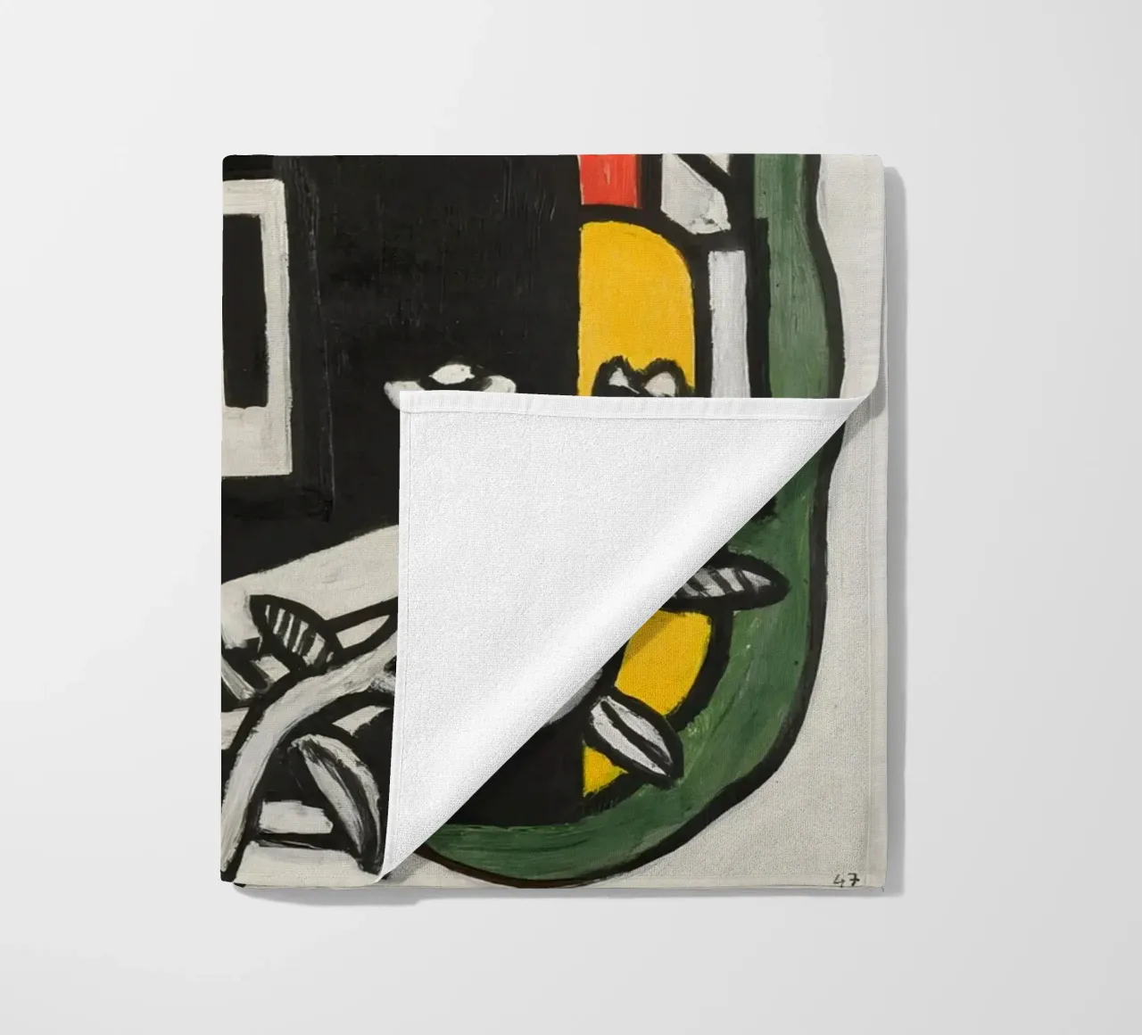 Fernand Léger: "Die schwarze Vase" - Kühnes postkubistisches Stillleben Strandtuch von NorwesClub