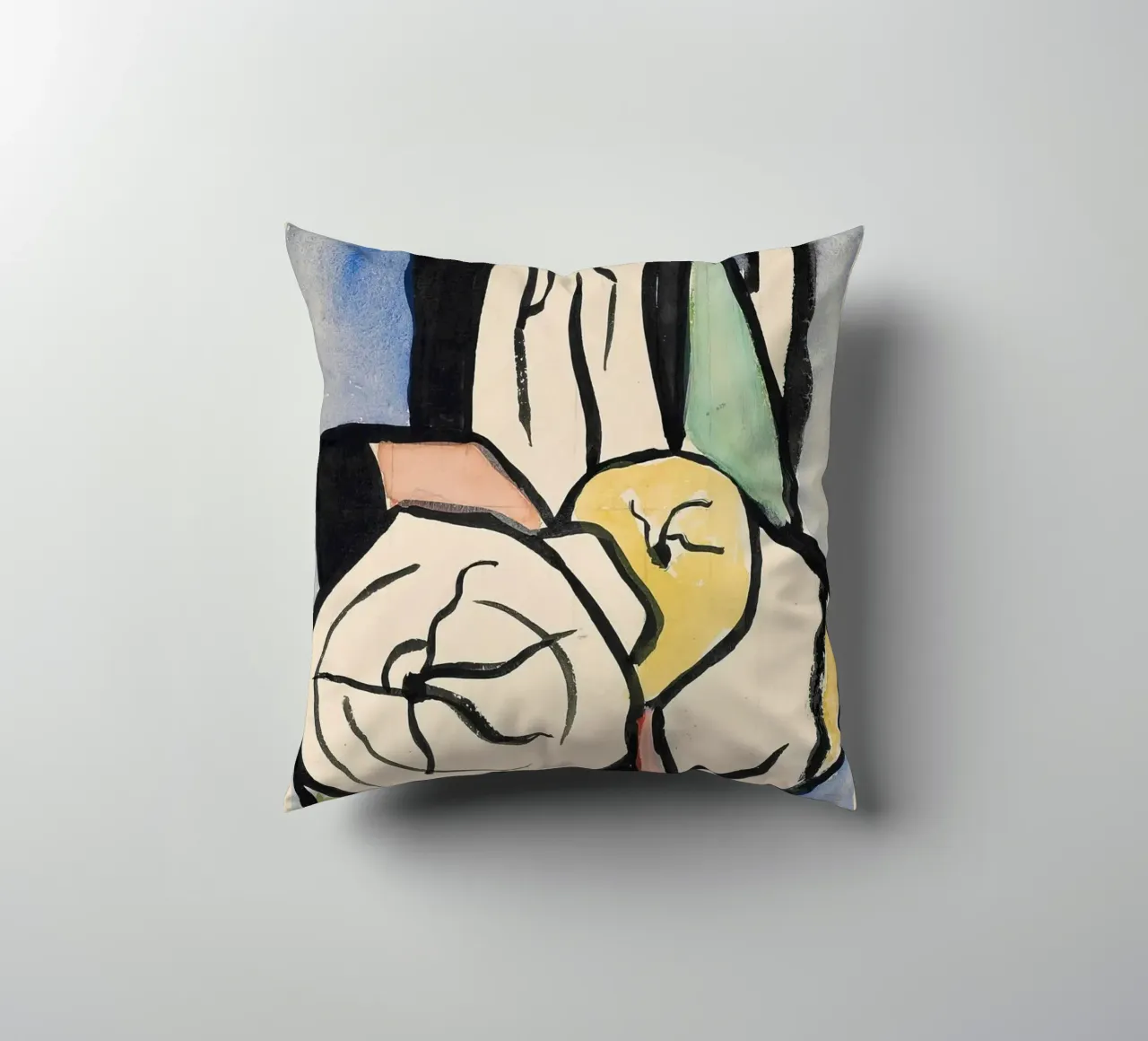 Fernand Léger: "I tronchi" - Forme astratte e audaci del legno (1952) cuscino da NorwesClub