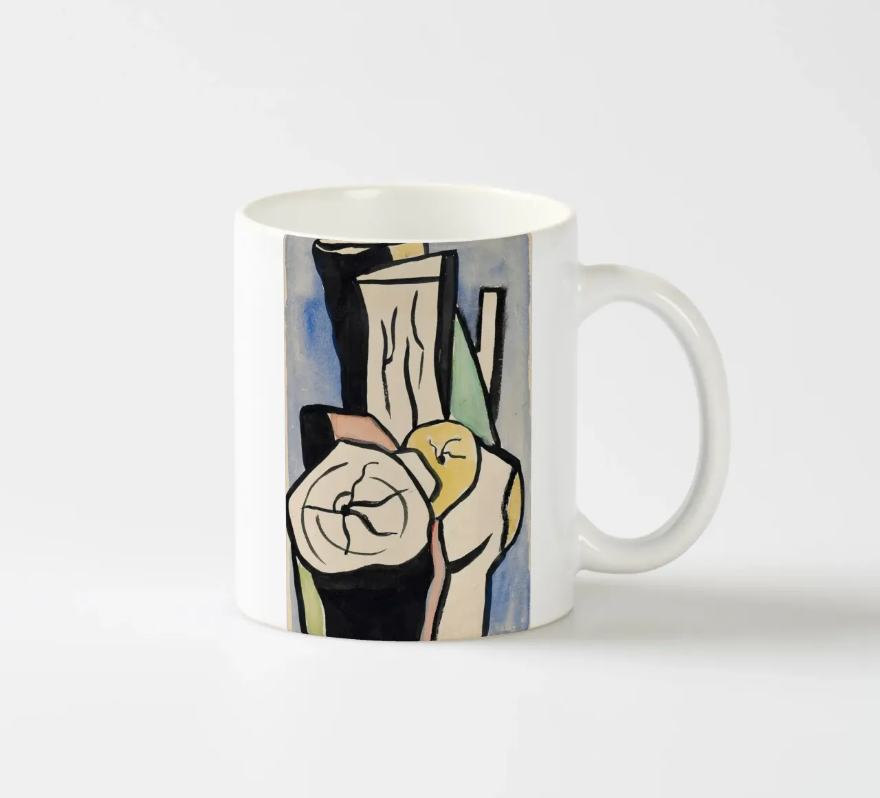 Fernand Léger: "I tronchi" - Forme astratte e audaci del legno (1952) tazza in ceramica da NorwesClub